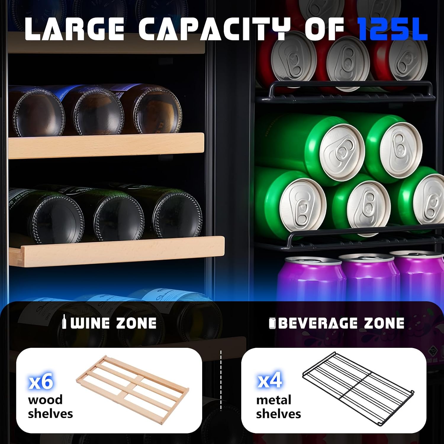 Beverage Refrigerator, 24-Inch - Wine Beer Dual Zone review and price