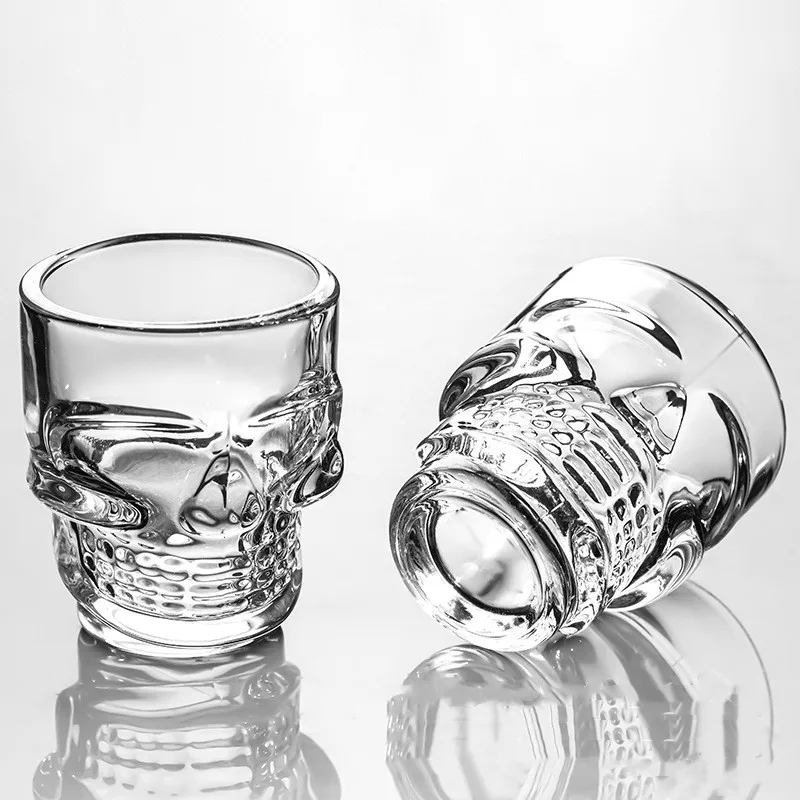 1/2Pcs Skull Head Shot Glass C - Whisky Beer And Wine review and price