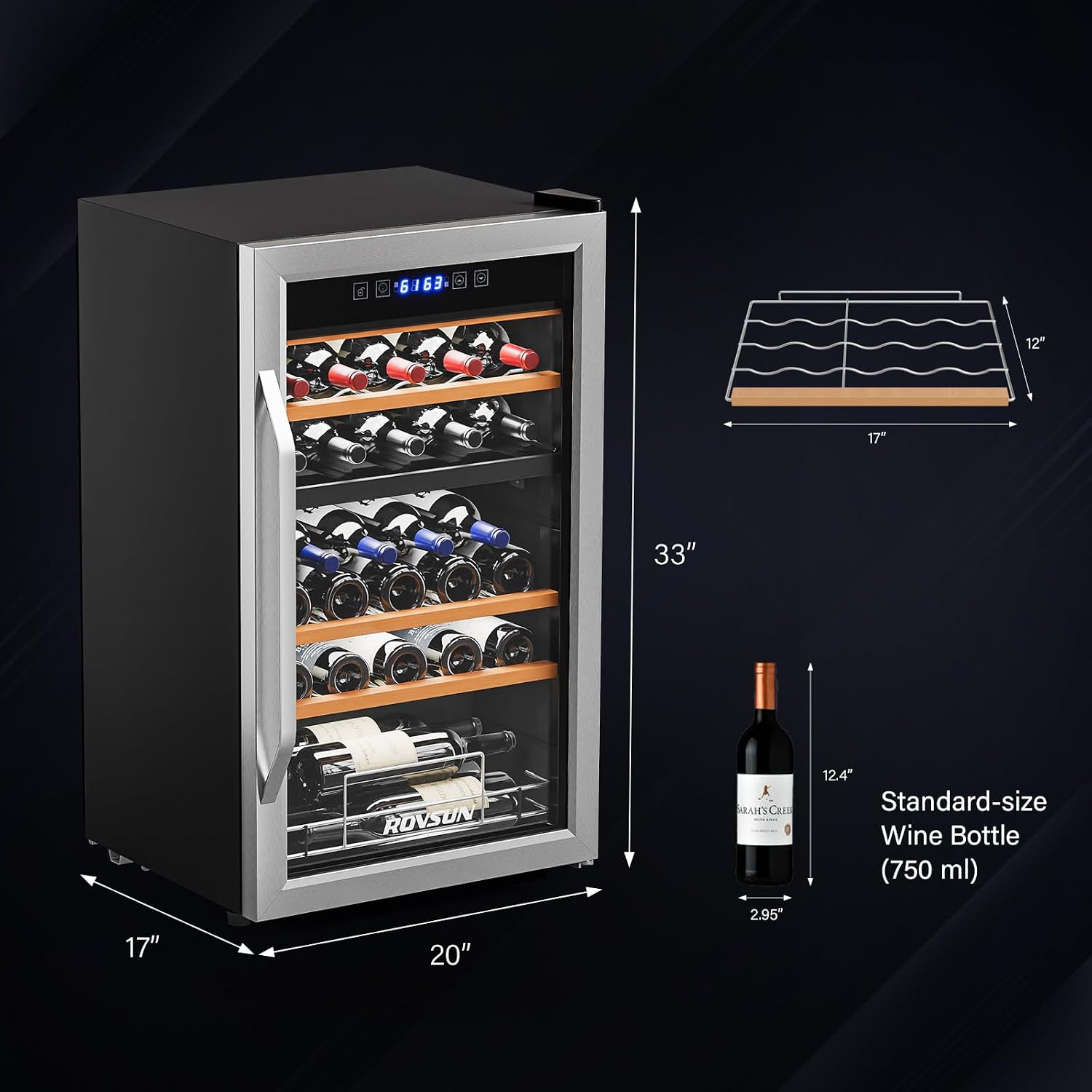 33 Bottle Dual Zone Wine Coole - Wine Beer Dual Zone review and price