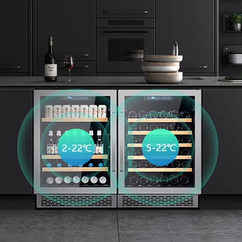 48 Bottle Wine Fridge Dual Gla - Wine Beer Dual Zone review and price
