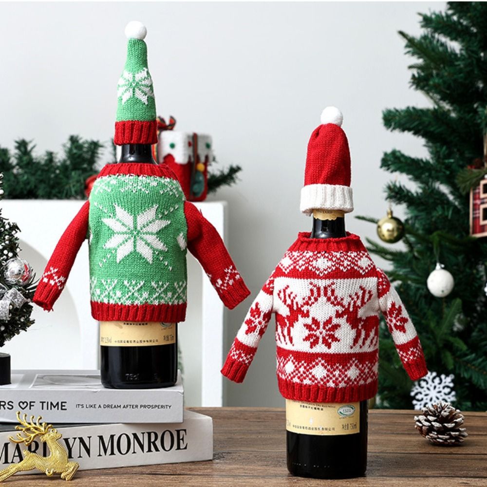 Elk Wine Bottle Cover Snowflak - Wine Beer Hat review and price