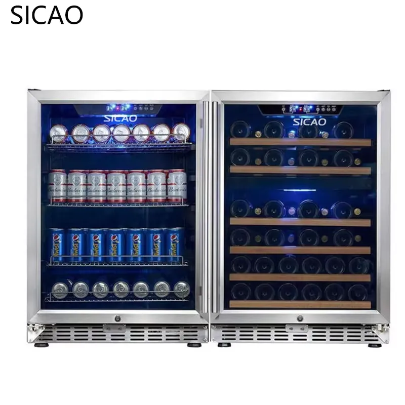 2 Door Wine Beer Fridge Glass  - Wine Beer Dual Zone review and price