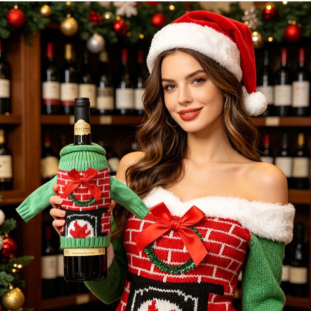 Elk Wine Bottle Cover Snowflak - Wine Beer Hat review and price