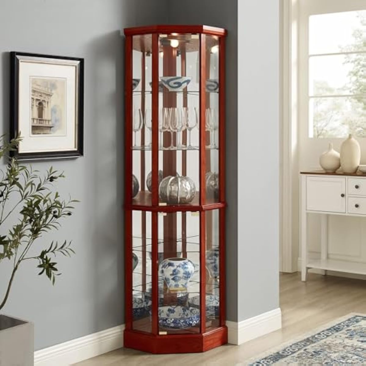 Tall Lighted Curio Cabinet 70  - Wine & Beer Guayaquil review and price