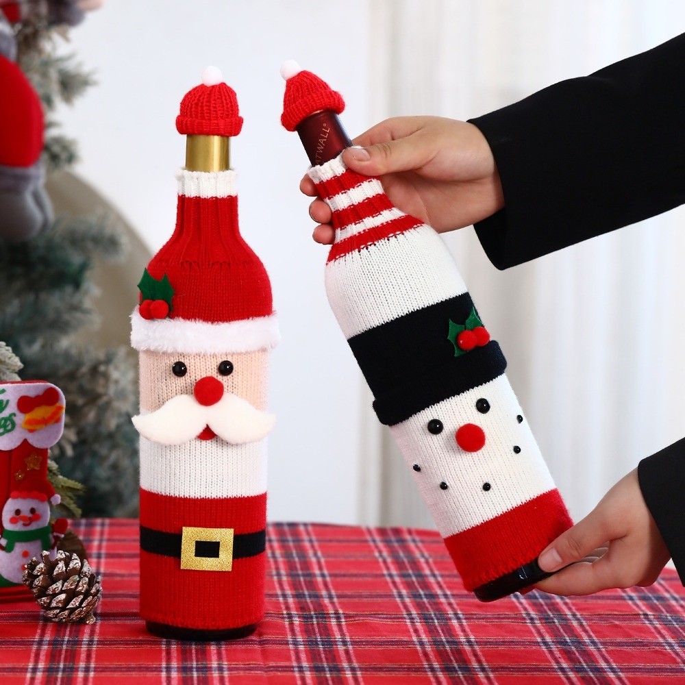 Knitted Wine Bottle Cover with - Wine Beer Hat review and price