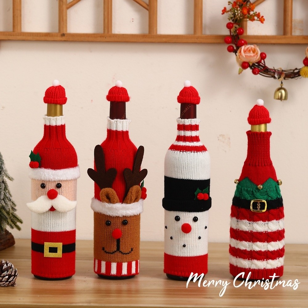 Knitted Wine Bottle Cover with - Wine Beer Hat review and price