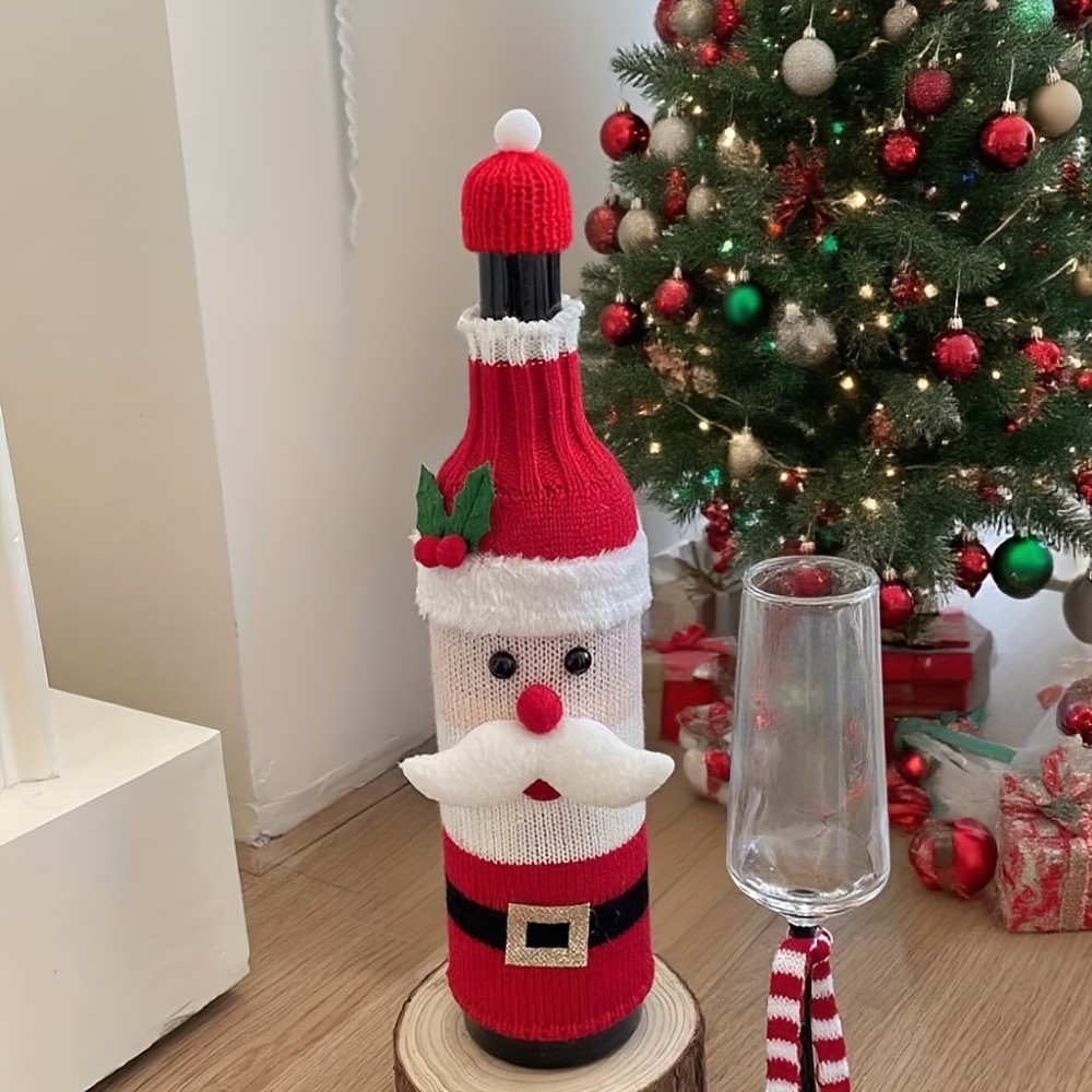 Knitted Wine Bottle Cover with - Wine Beer Hat review and price