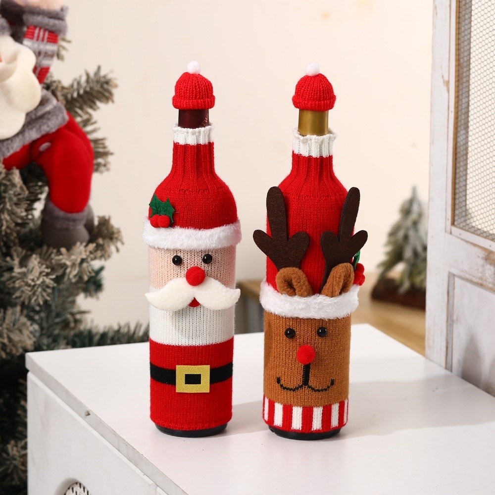 Knitted Wine Bottle Cover with - Wine Beer Hat review and price