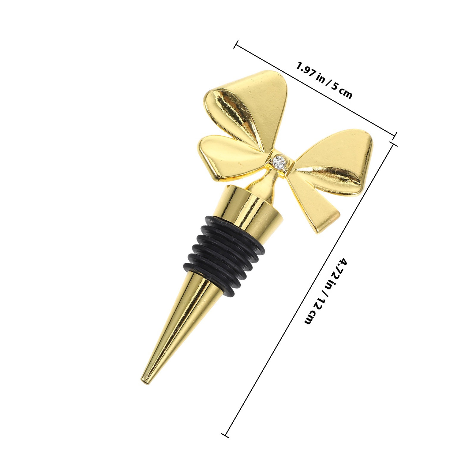 Gold Bowknot Wine Stopper Sili - Whisky Beer And Wine review and price