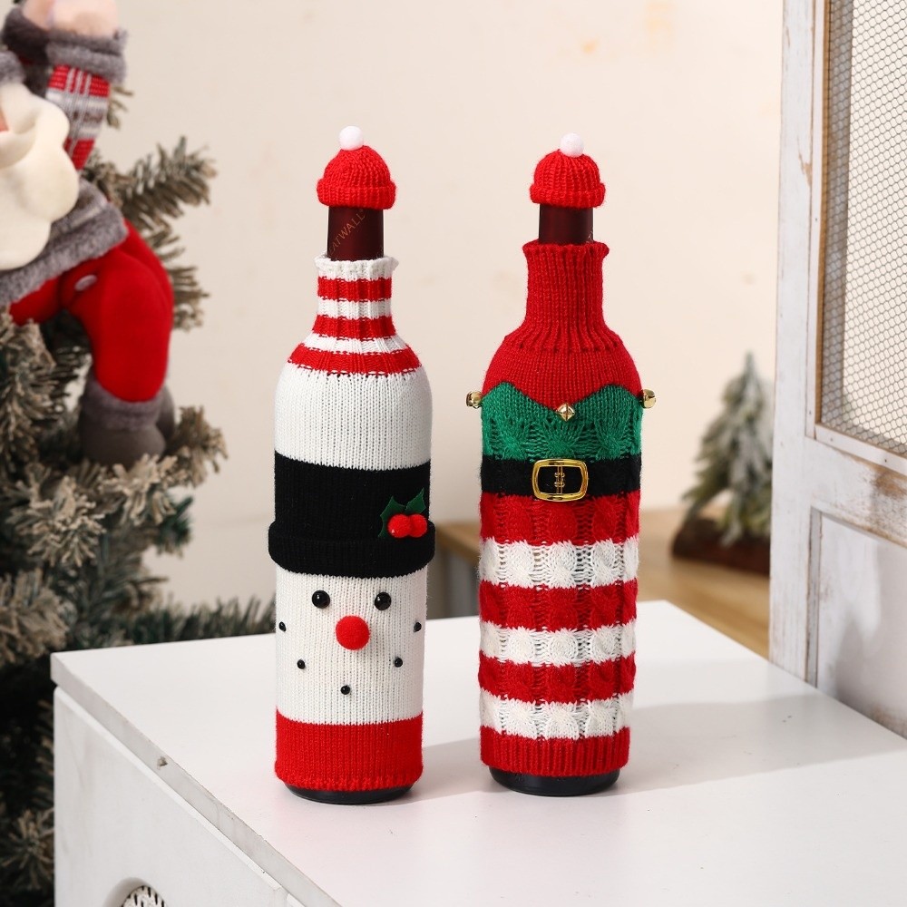 Knitted Wine Bottle Cover with - Wine Beer Hat review and price